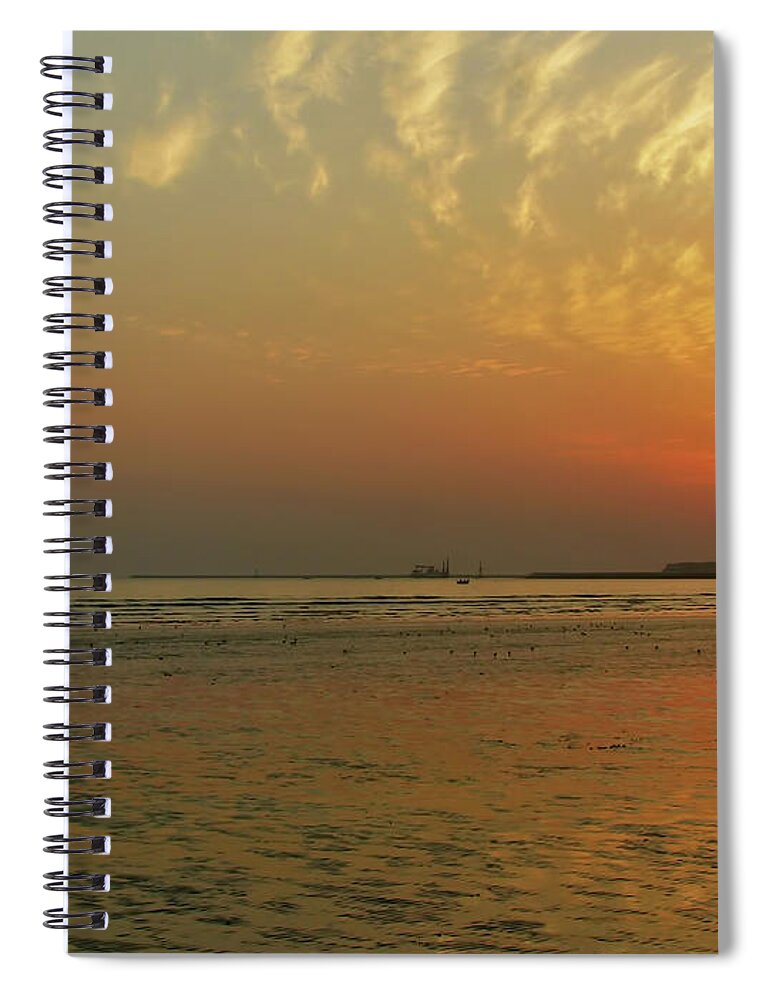 Scenics Spiral Notebook featuring the photograph Sunset by Bashir Osman's Photography