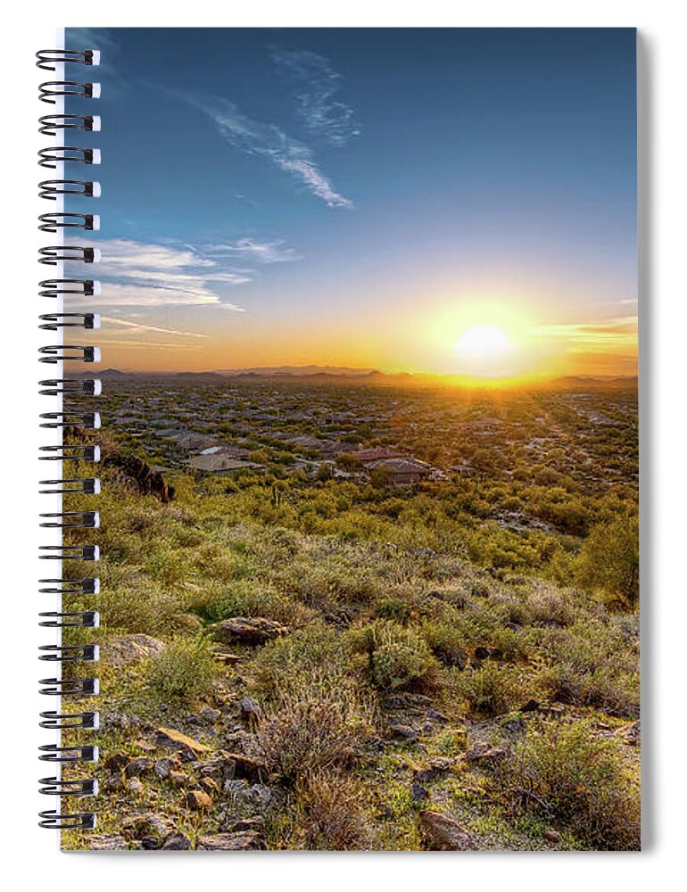 Tranquility Spiral Notebook featuring the photograph Sunset Cactus by Cebimagery.com