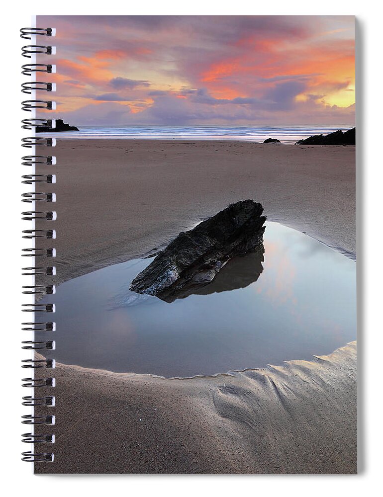 Tranquility Spiral Notebook featuring the photograph Sunset by Garykingphotography