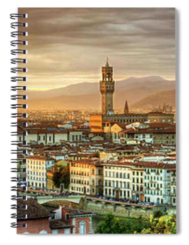 Florence Spiral Notebook featuring the photograph Sunset in Florence by Weston Westmoreland