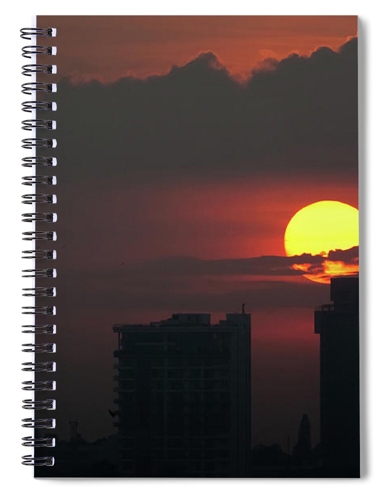 Tranquility Spiral Notebook featuring the photograph Sunset In The City by Nishanth Jois