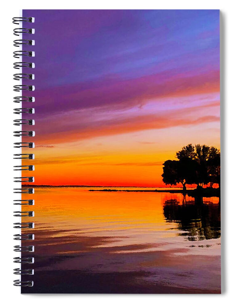 Sunset Spiral Notebook featuring the photograph Sunset Palette by Stephanie Petter Garrett