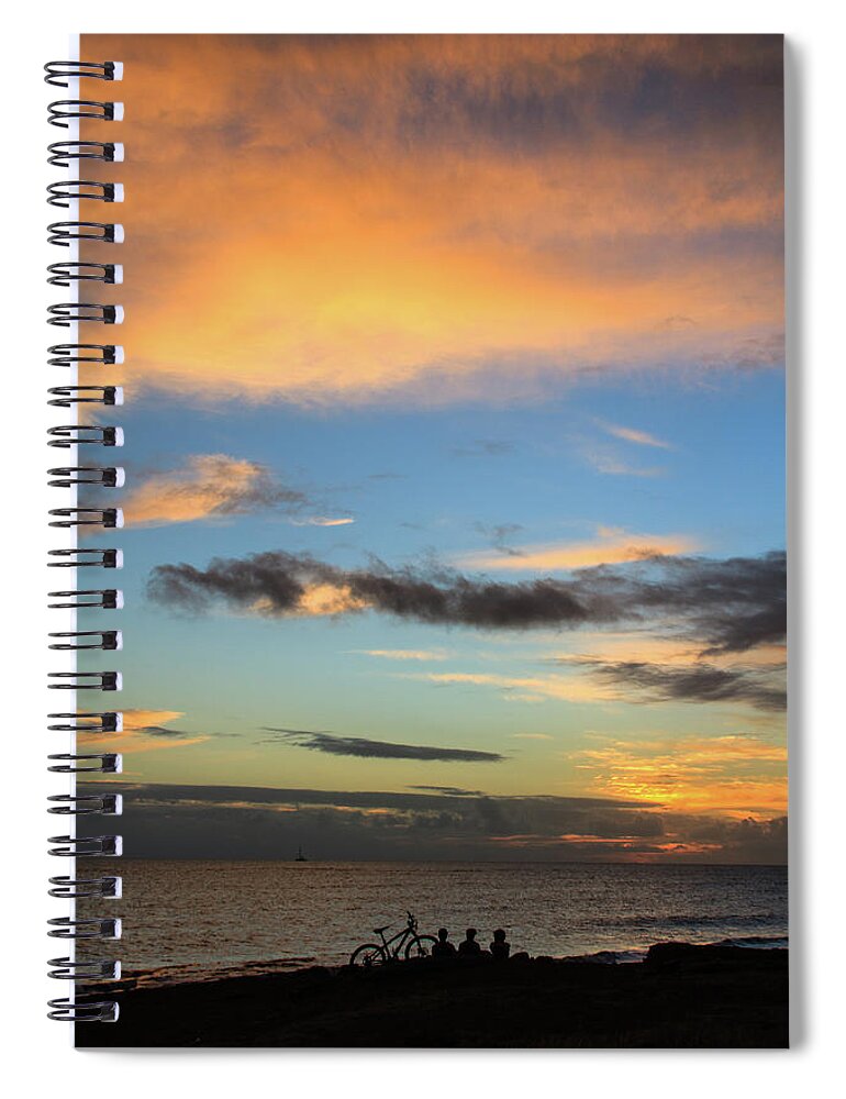 Hawaii Spiral Notebook featuring the photograph Sunset Rendezvous by Briand Sanderson
