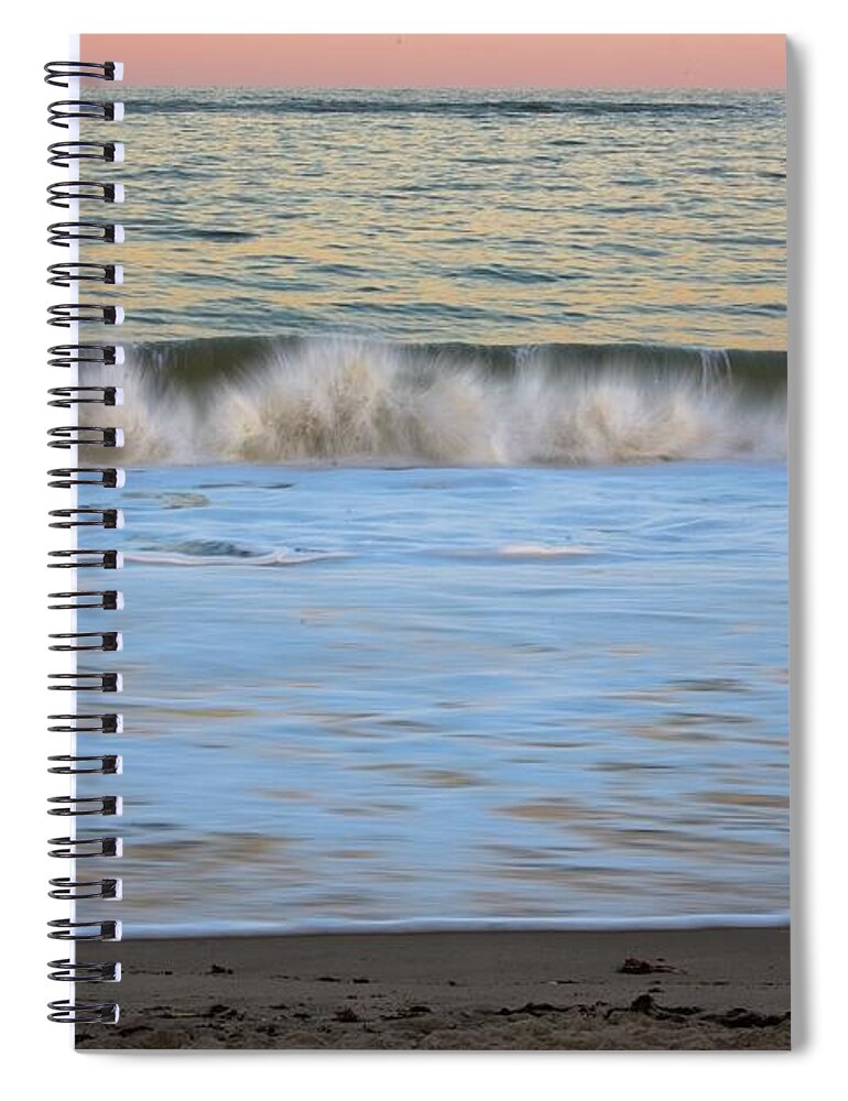 Wave Spiral Notebook featuring the photograph Sunset Wave 6 Vero Beach Florida by T Lynn Dodsworth
