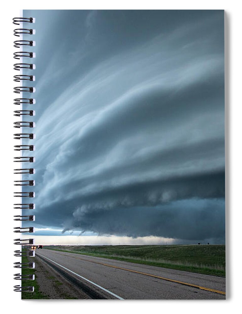 Storm Spiral Notebook featuring the photograph Super Storm by Wesley Aston