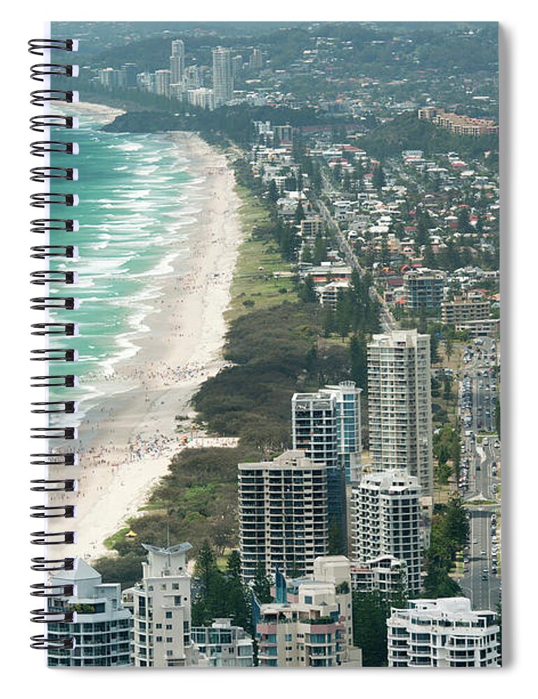 Water's Edge Spiral Notebook featuring the photograph Surfers Paradise, Gold Coast, Australia by 4fr