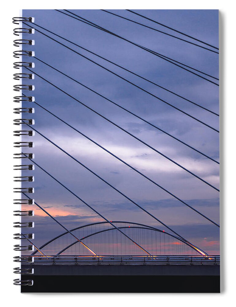 Cables Spiral Notebook featuring the photograph Suspense by Peter Hull
