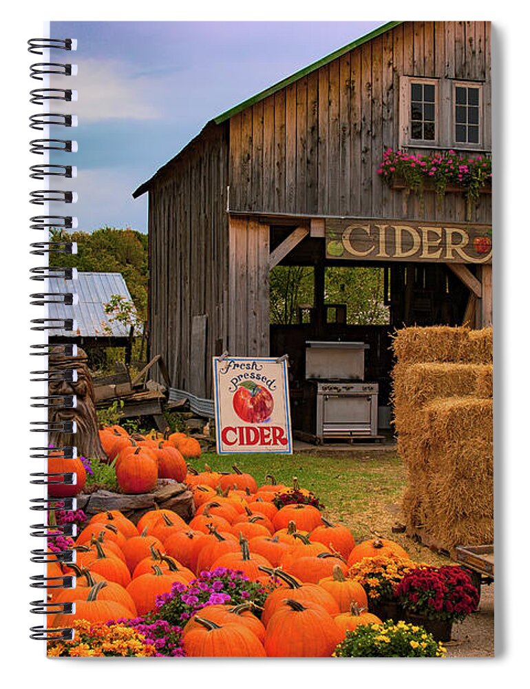 New England Mill Spiral Notebook featuring the photograph Swanton Vermont farmstand by Jeff Folger