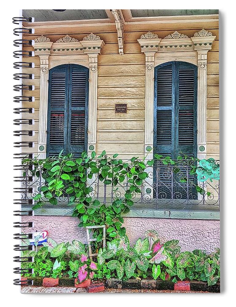 New Orleans Spiral Notebook featuring the photograph Sweet Cream and Ivy by Portia Olaughlin