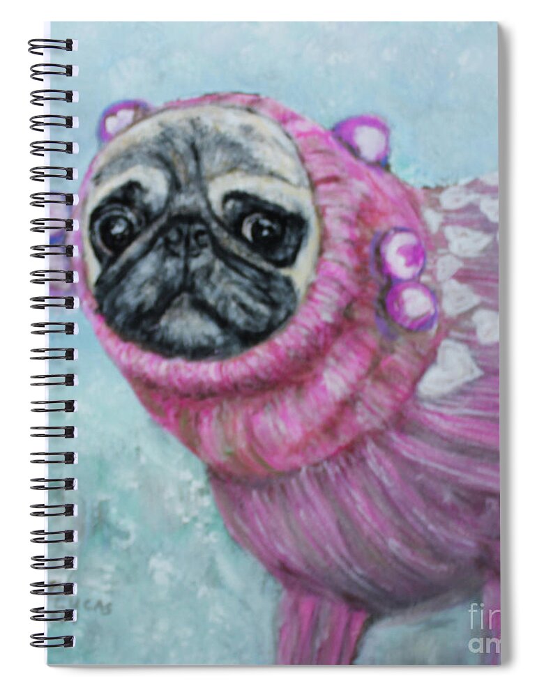 Animal Spiral Notebook featuring the painting Sweetheart by Lyric Lucas