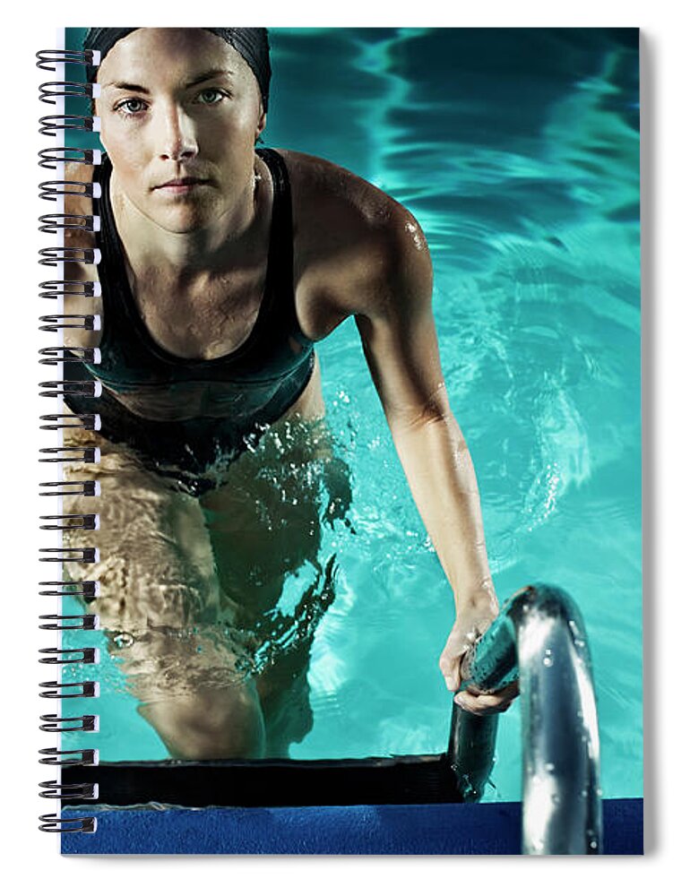 People Spiral Notebook featuring the photograph Swimmer by Patrik Giardino