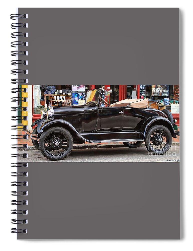 Marcia Lee Jones Spiral Notebook featuring the photograph T Ford Coupe Convertable by Marcia Lee Jones