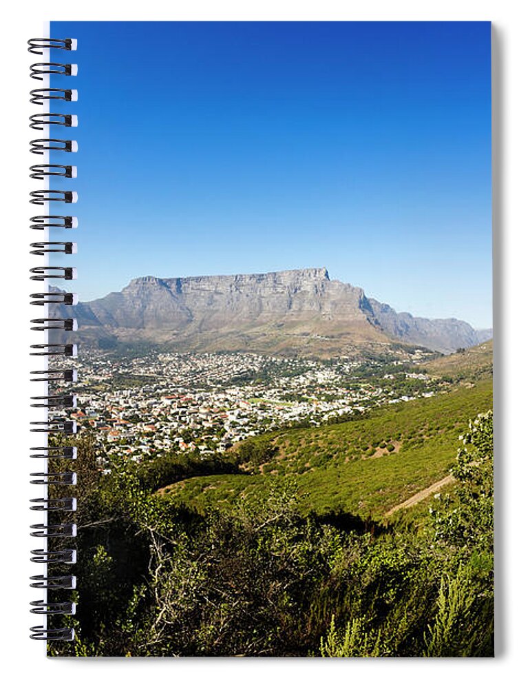 Scenics Spiral Notebook featuring the photograph Table Mountain, Cape Town by Rapideye