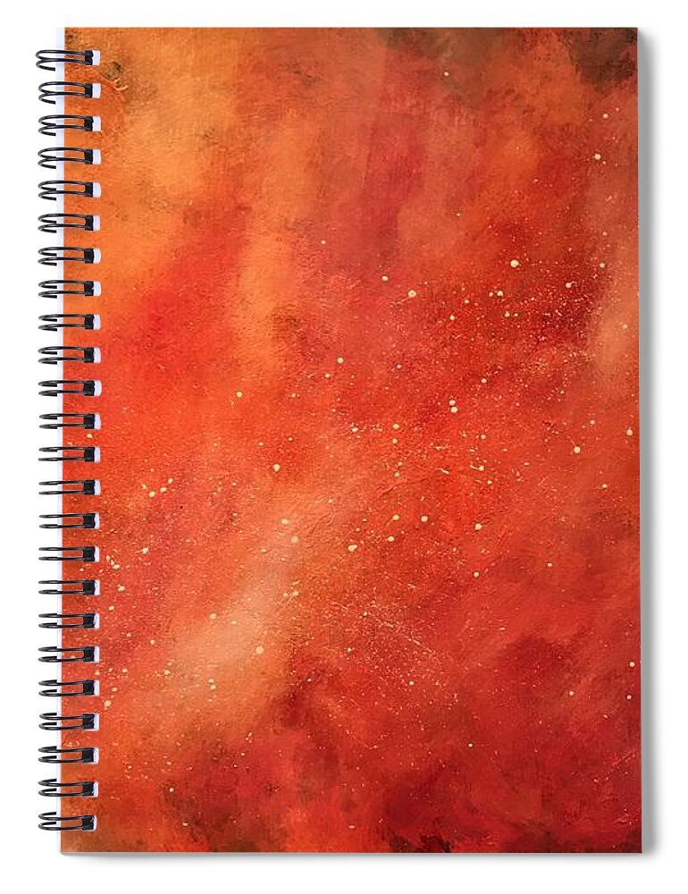 Orange Spiral Notebook featuring the painting Tangerine Nebula Cloud by Esperanza Creeger