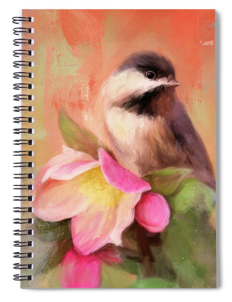 Colorful Spiral Notebook featuring the painting Taste of Spring by Jai Johnson