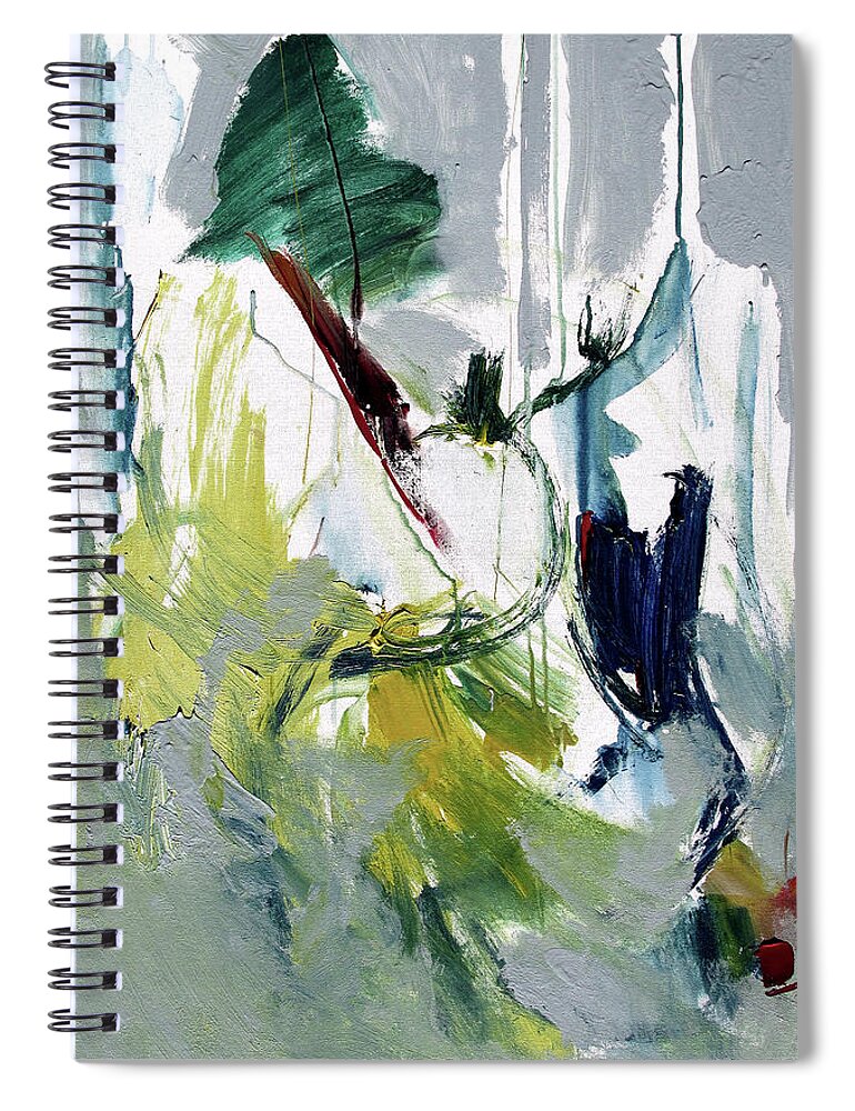  Spiral Notebook featuring the painting Teal by John Gholson