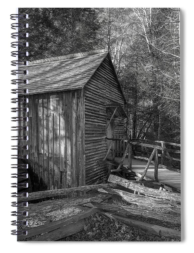 Grist Mill Spiral Notebook featuring the photograph Tennessee Mill 2 by Mike Eingle