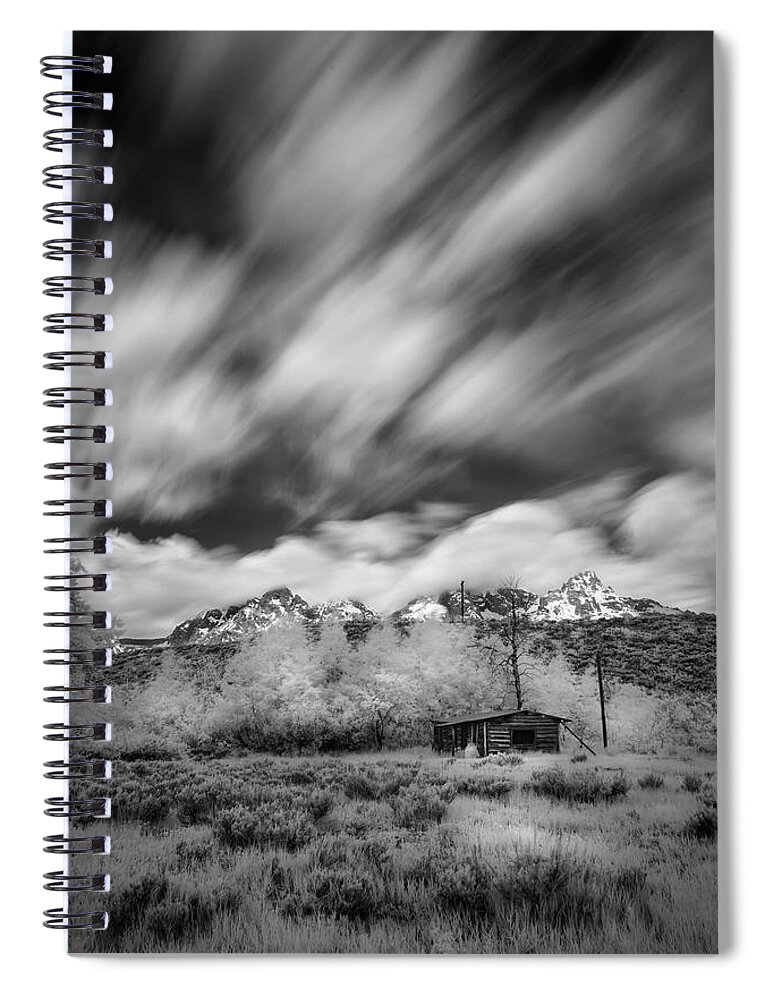 Tetons Spiral Notebook featuring the photograph Teton Cloudscape by Jon Glaser