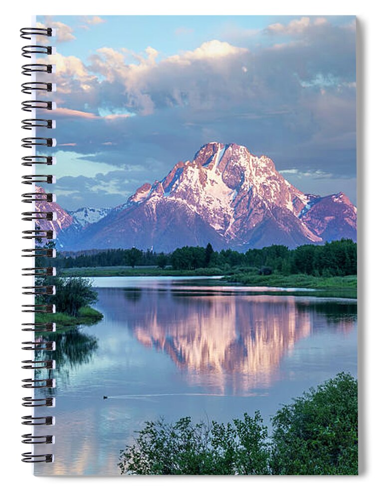 Wall Art Spiral Notebook featuring the photograph Teton Oxbow Bend by Harriet Feagin