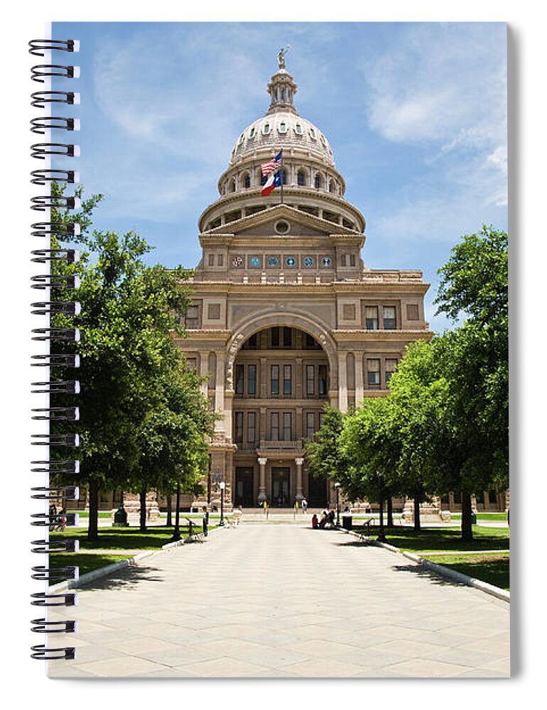 Grass Spiral Notebook featuring the photograph Texas State Capitol Austin by Mlenny