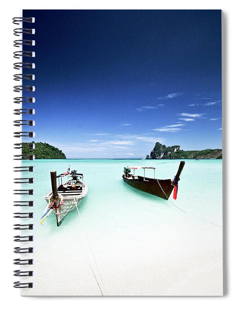 Water's Edge Spiral Notebook featuring the photograph Thailand, Krabi Province, Ko Phi Phi by John Seaton Callahan