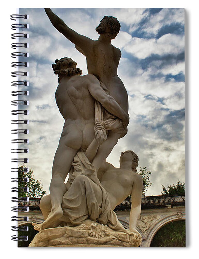 Statue Spiral Notebook featuring the photograph The Abduction of Proserpine by Portia Olaughlin