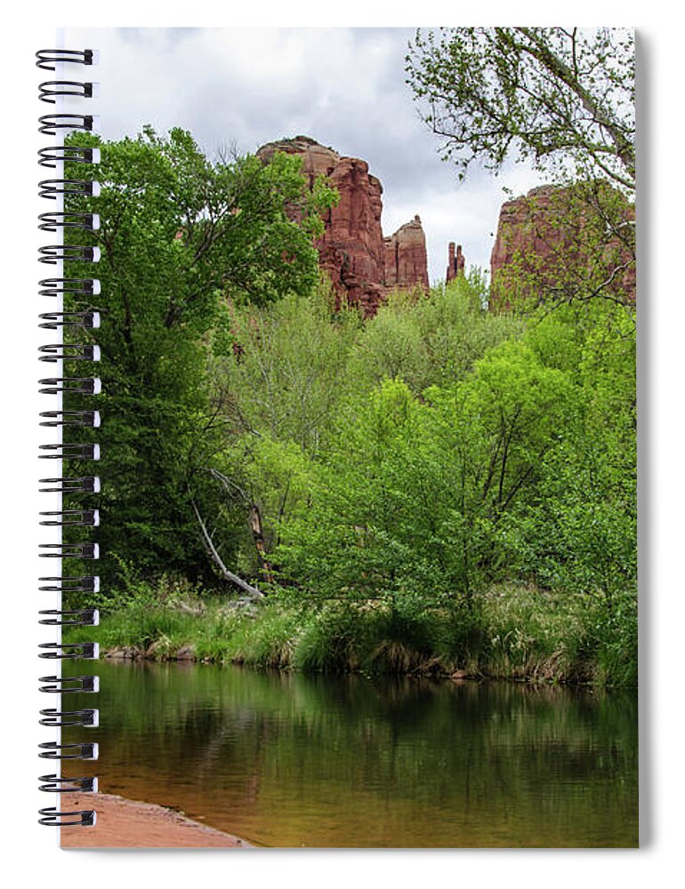 Red Rock State Park Spiral Notebook featuring the photograph The Banks of Oak Creek by Douglas Wielfaert