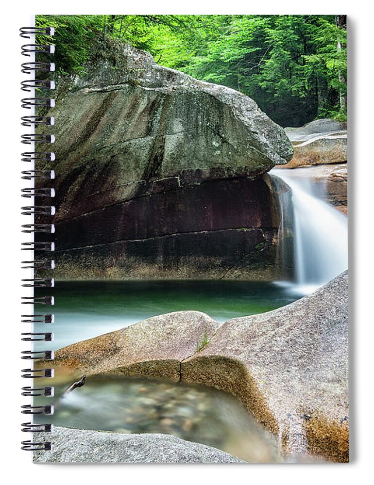 The Basin Spiral Notebook featuring the photograph The Basin, Springtime NH by Michael Hubley