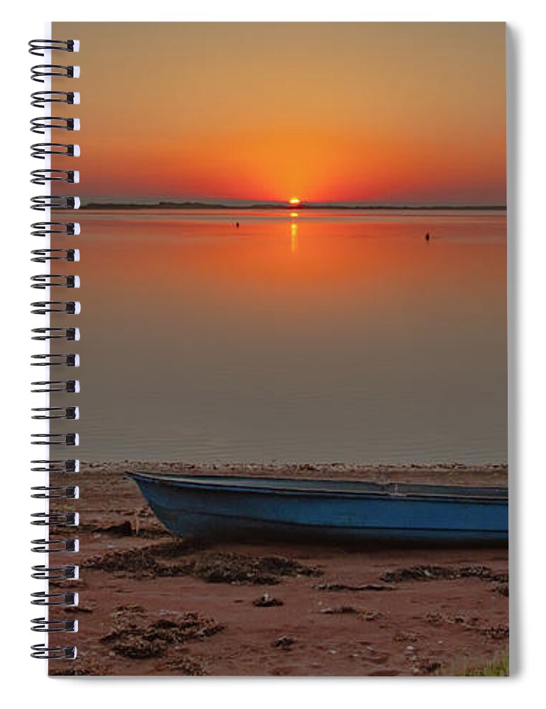 Ocean Spiral Notebook featuring the photograph The Perfect Sunrise by Marcy Wielfaert