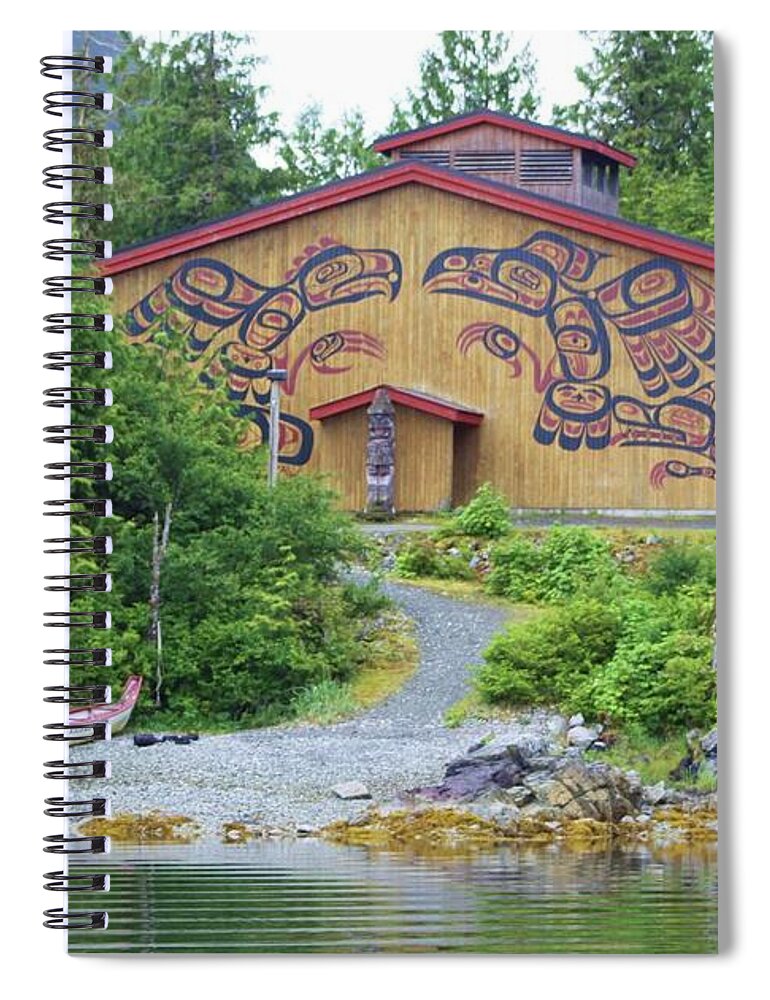 Klemtu Spiral Notebook featuring the photograph The Big House by Fred Bailey