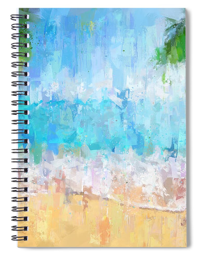 Blue Skye Spiral Notebook featuring the painting The blue skye - Aloha Hawaii by Vart Studio