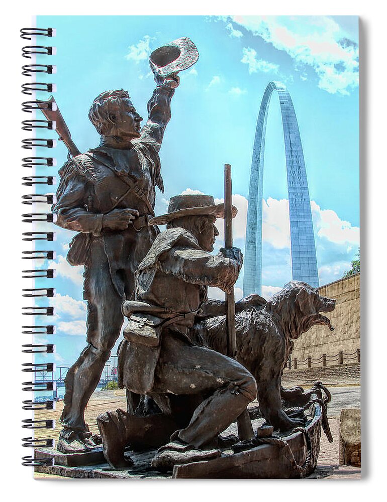Lewis And Clark Spiral Notebook featuring the photograph The Captains' Return by John Freidenberg