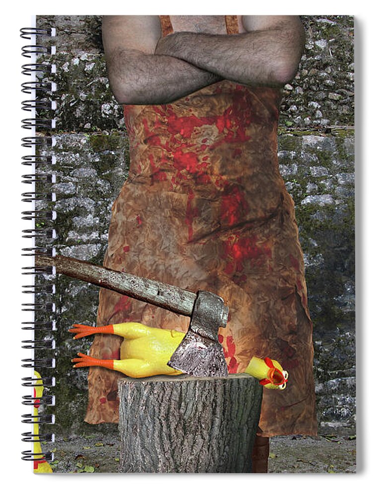 Executioner Spiral Notebook featuring the photograph The Case of a Nearsighted Butcher by Aleksander Rotner
