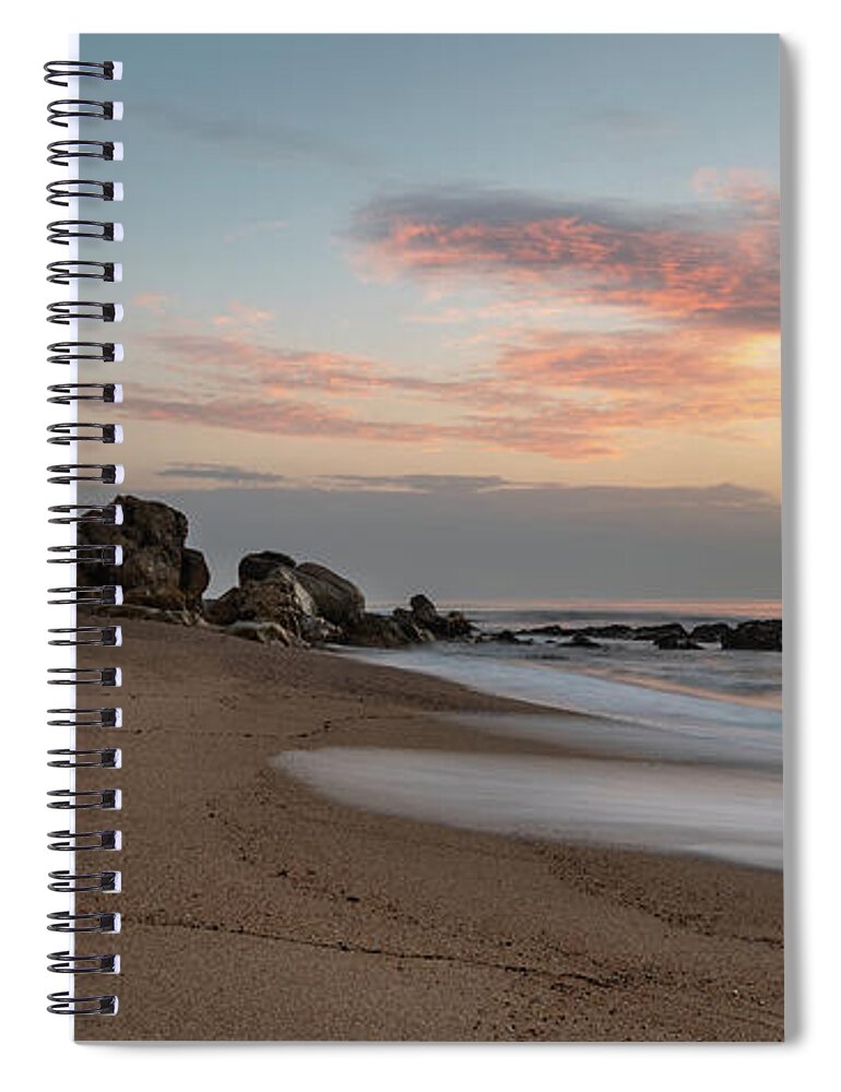 Seascape Spiral Notebook featuring the photograph The Chapel of Senhor da Pedra, Porto Portugal by Michalakis Ppalis