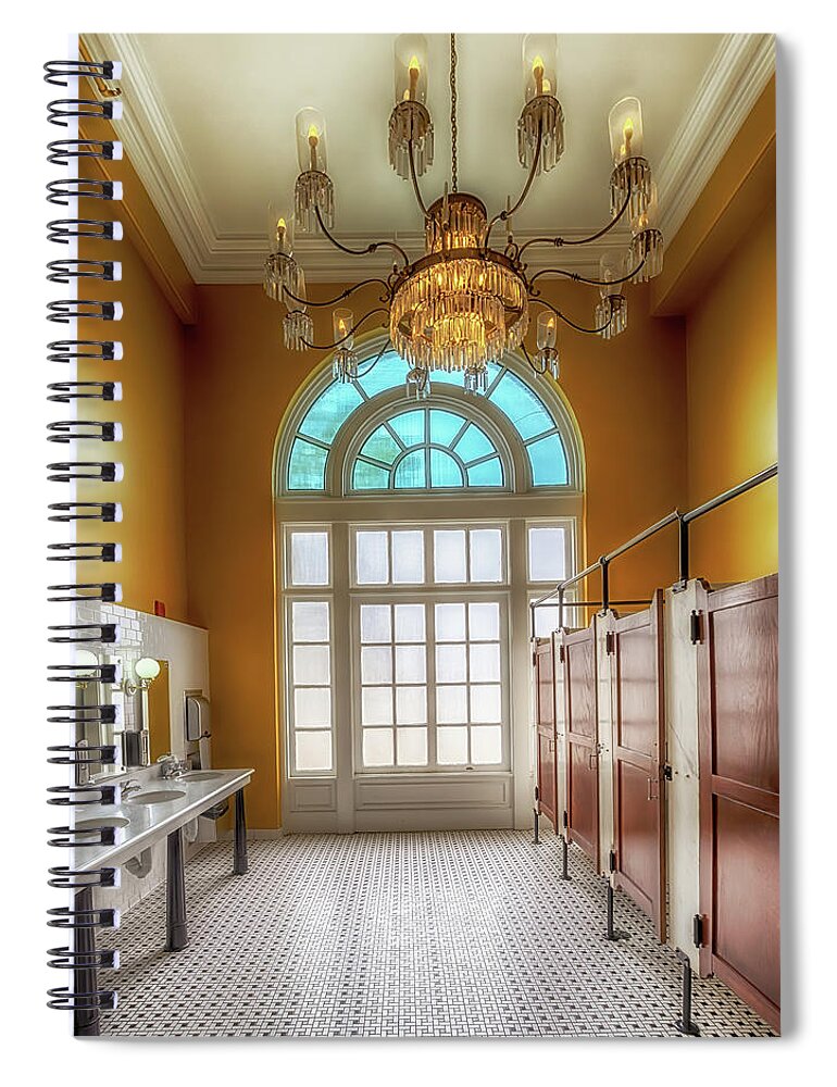Ladies Room Spiral Notebook featuring the photograph The Choo Choo Ladies Room by Susan Rissi Tregoning