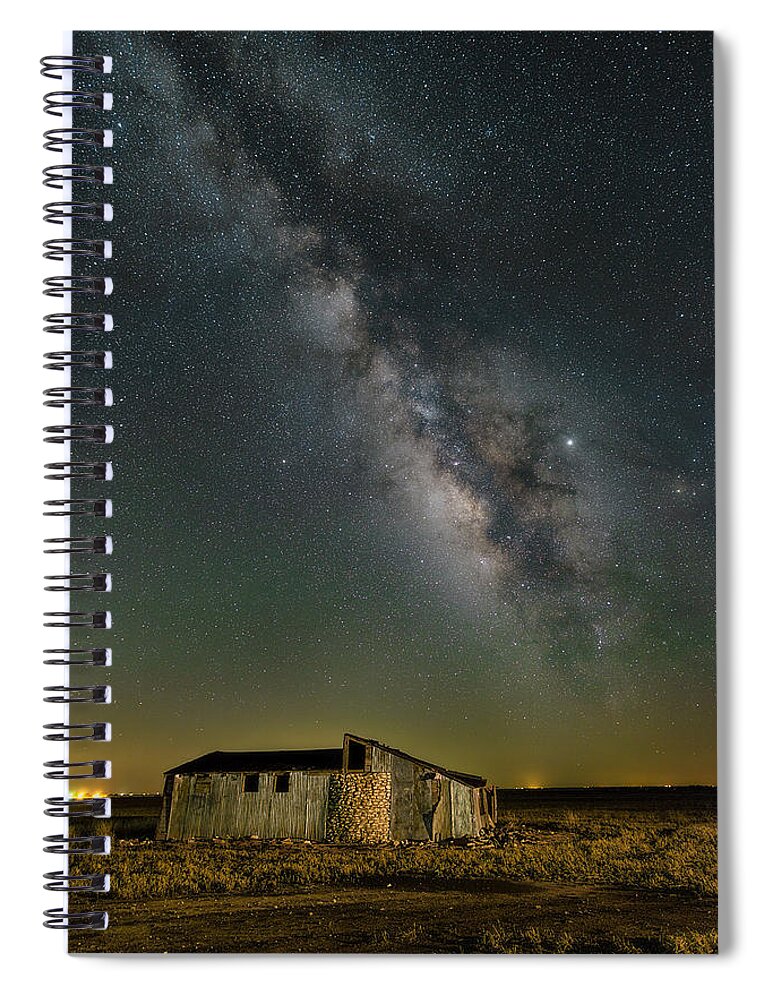 Milky Way Spiral Notebook featuring the photograph The Cistern Chapel by James Clinich