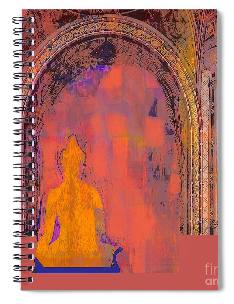 Square Spiral Notebook featuring the mixed media Forever is Composed of Nows by Zsanan Studio