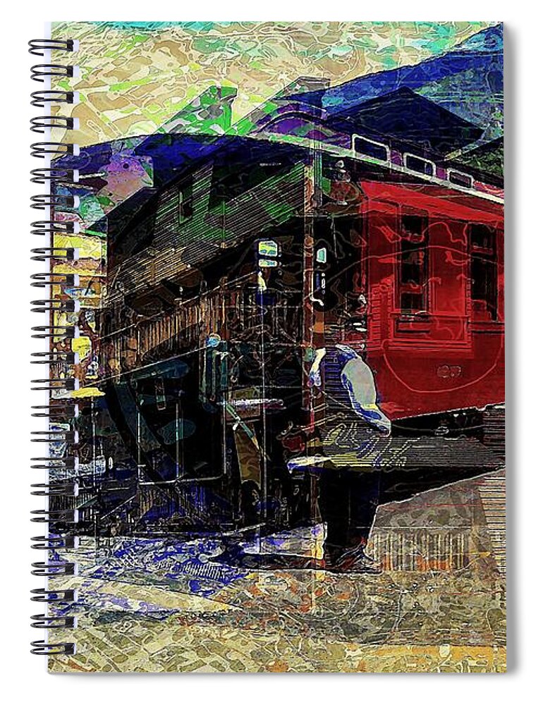 Train Spiral Notebook featuring the digital art The Conductor by David Manlove