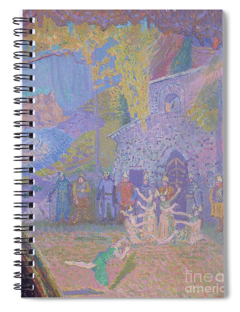 Dance Spiral Notebook featuring the painting The Dance Of The Spirit Of Ireland, The Alhambra Music Hall, 1910 by Spencer Frederick Gore