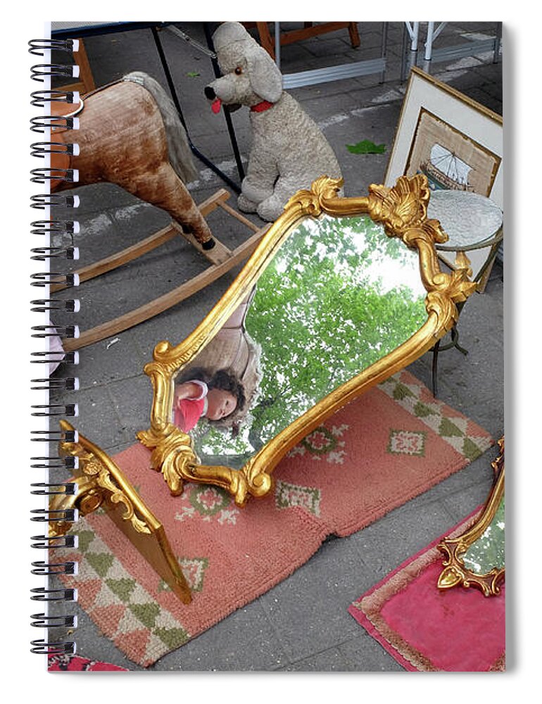 Stil Life Spiral Notebook featuring the photograph The Doll And The Mirrors by Inge Elewaut