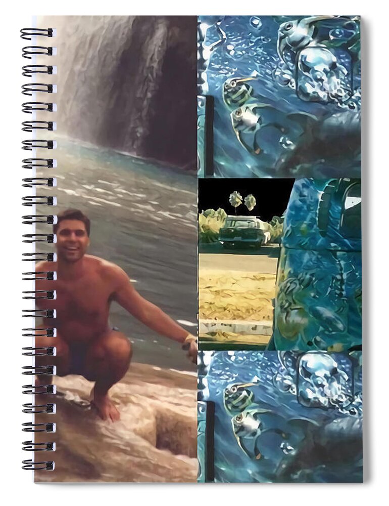 Magicvan3000 Spiral Notebook featuring the digital art The Driver by Stephane Poirier