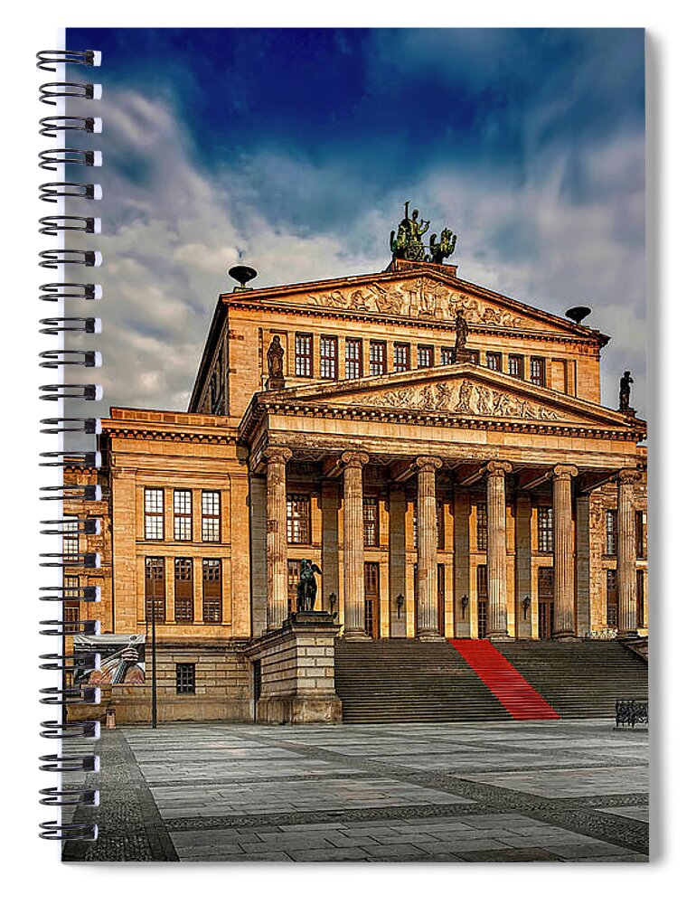 Endre Spiral Notebook featuring the photograph The Eastern Berlin Opera House by Endre Balogh