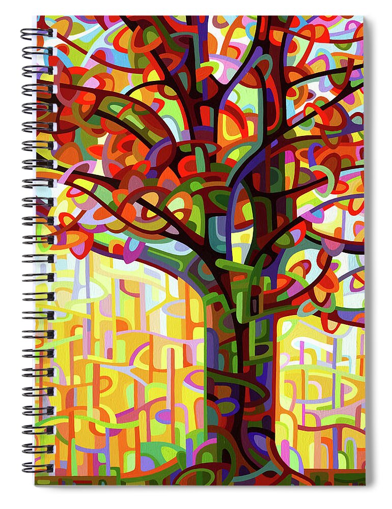 Fall Spiral Notebook featuring the painting The Emperor by Mandy Budan