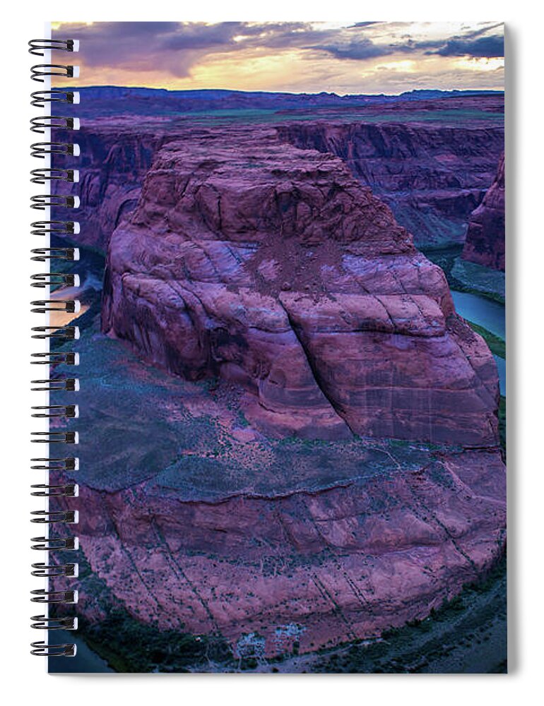 Horseshoe Bend Spiral Notebook featuring the photograph The Famous Horseshoe Bend by Aileen Savage