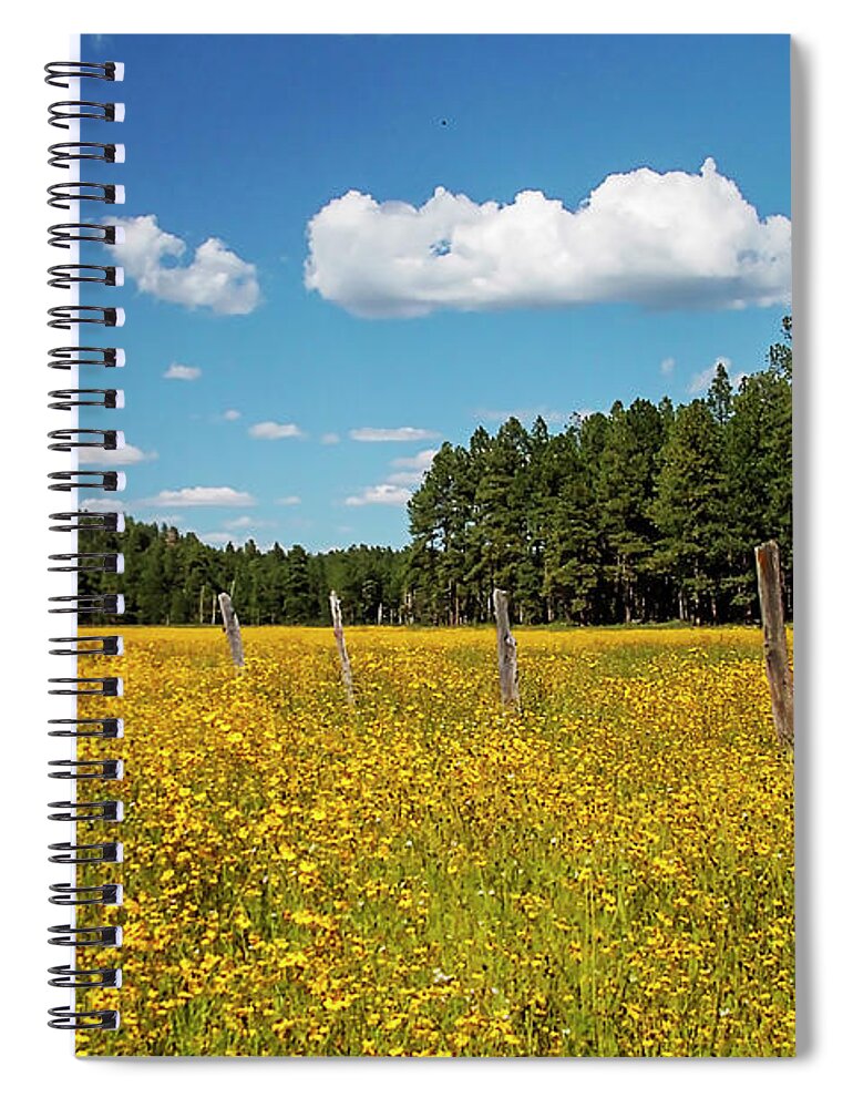 Yellow Spiral Notebook featuring the photograph The Field by Joseph Noonan