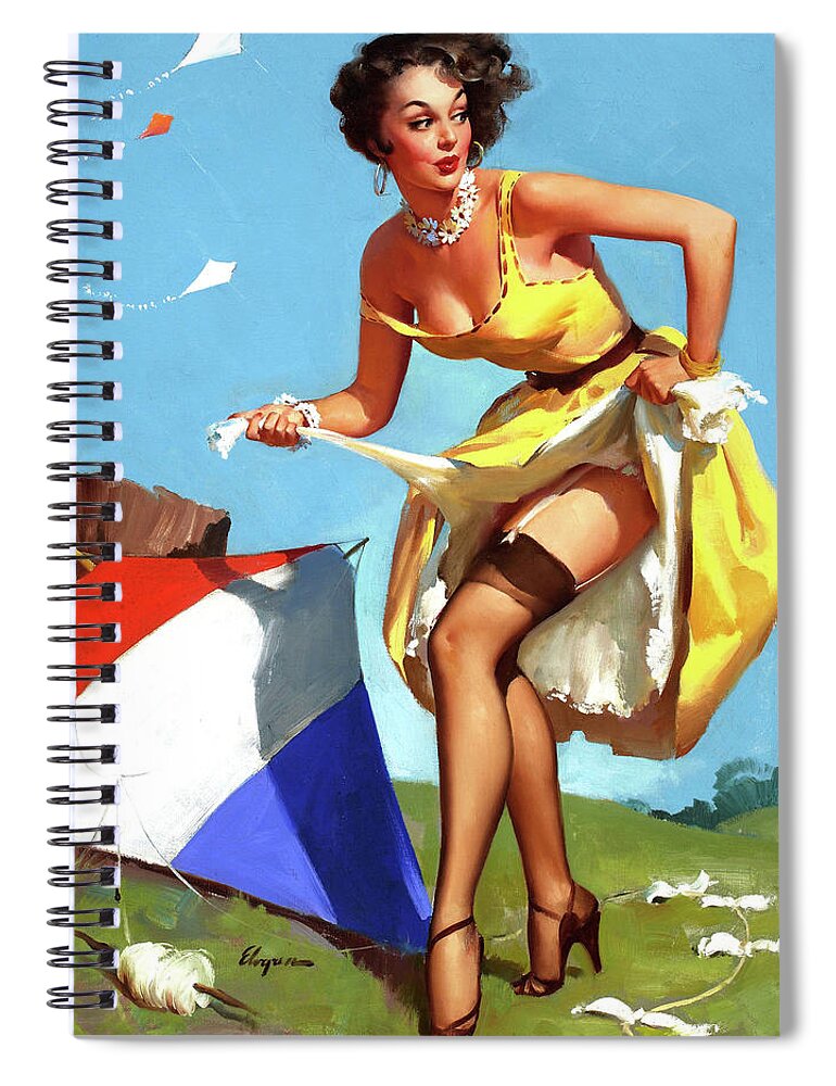 Vintage Gil Elvgren Pinup Girl Art Deco Poster Wall Fabric Canvas 3045