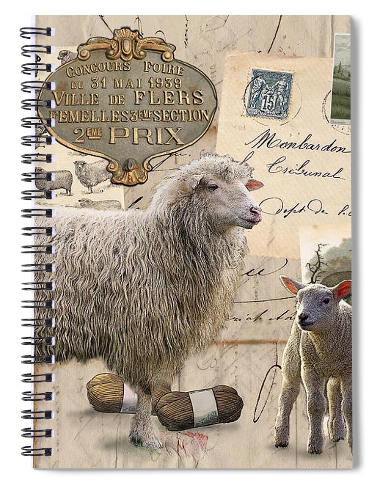  Spiral Notebook featuring the digital art The French Fair by Terry Kirkland Cook
