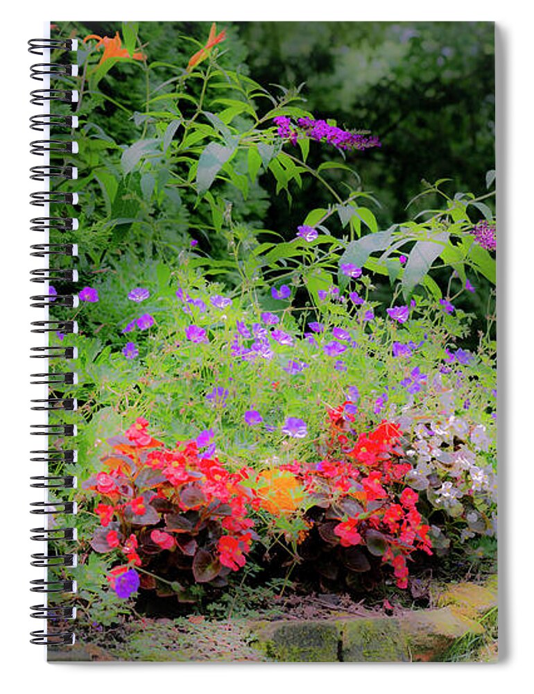 Garden Spiral Notebook featuring the photograph The Front Garden by Diane Lindon Coy