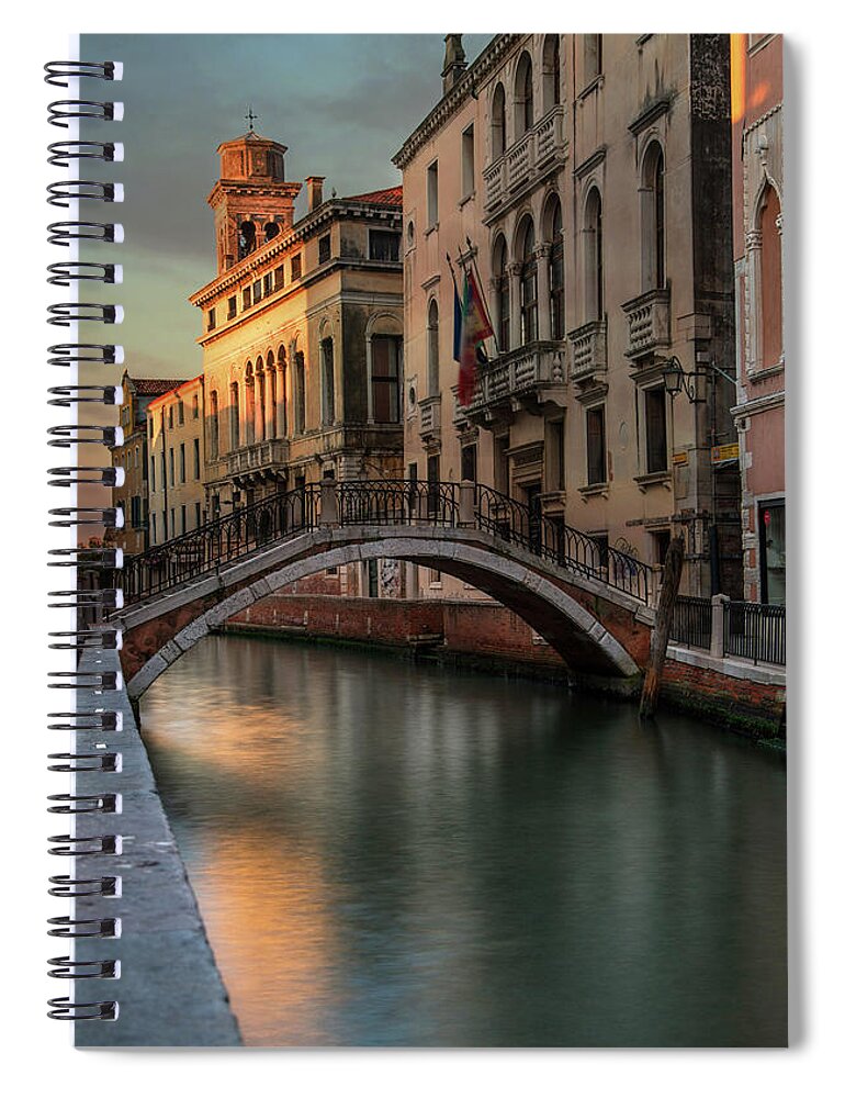 Venice Spiral Notebook featuring the photograph The Golden City by Jaroslaw Blaminsky