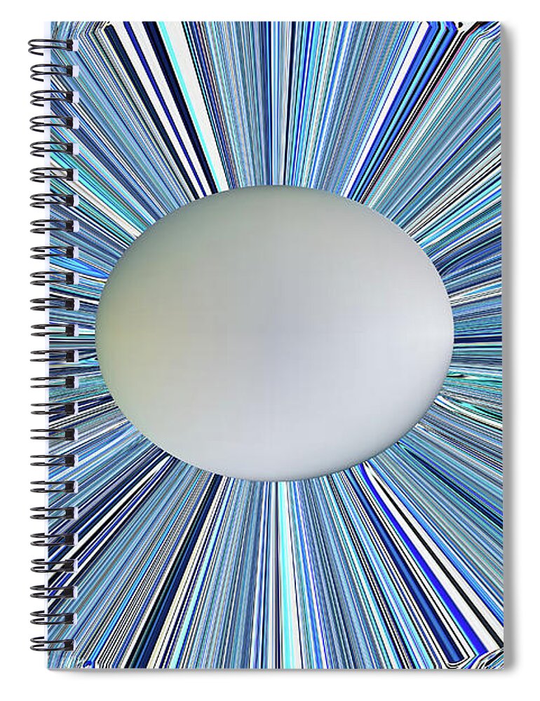 The Great Chicken Egg Abstract Spiral Notebook featuring the digital art The Great Chicken Egg Abstract by Tom Janca